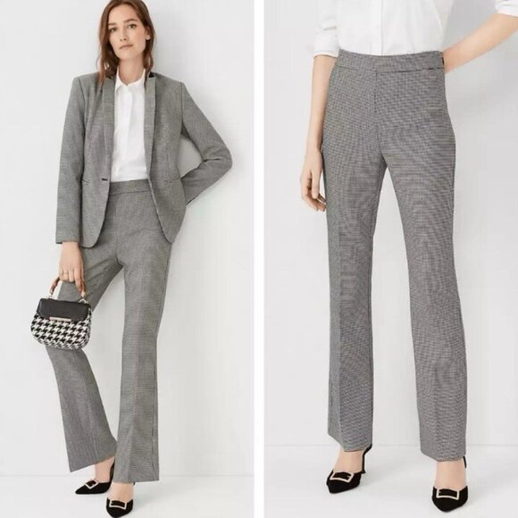 Ann Taylor High Waist Side Zip Trouser Pant – Houndstooth – Size 0 NWOT - Picture 7 of 12